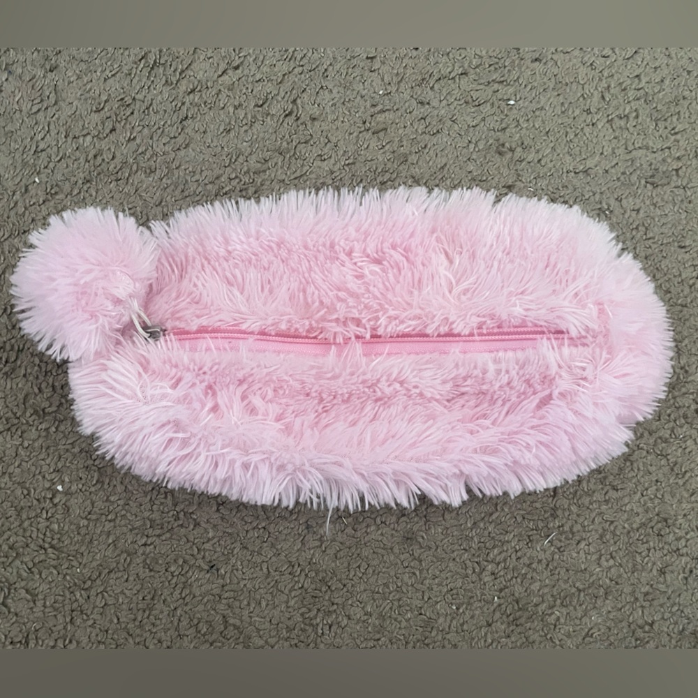 Pink Fuzzy Pouch